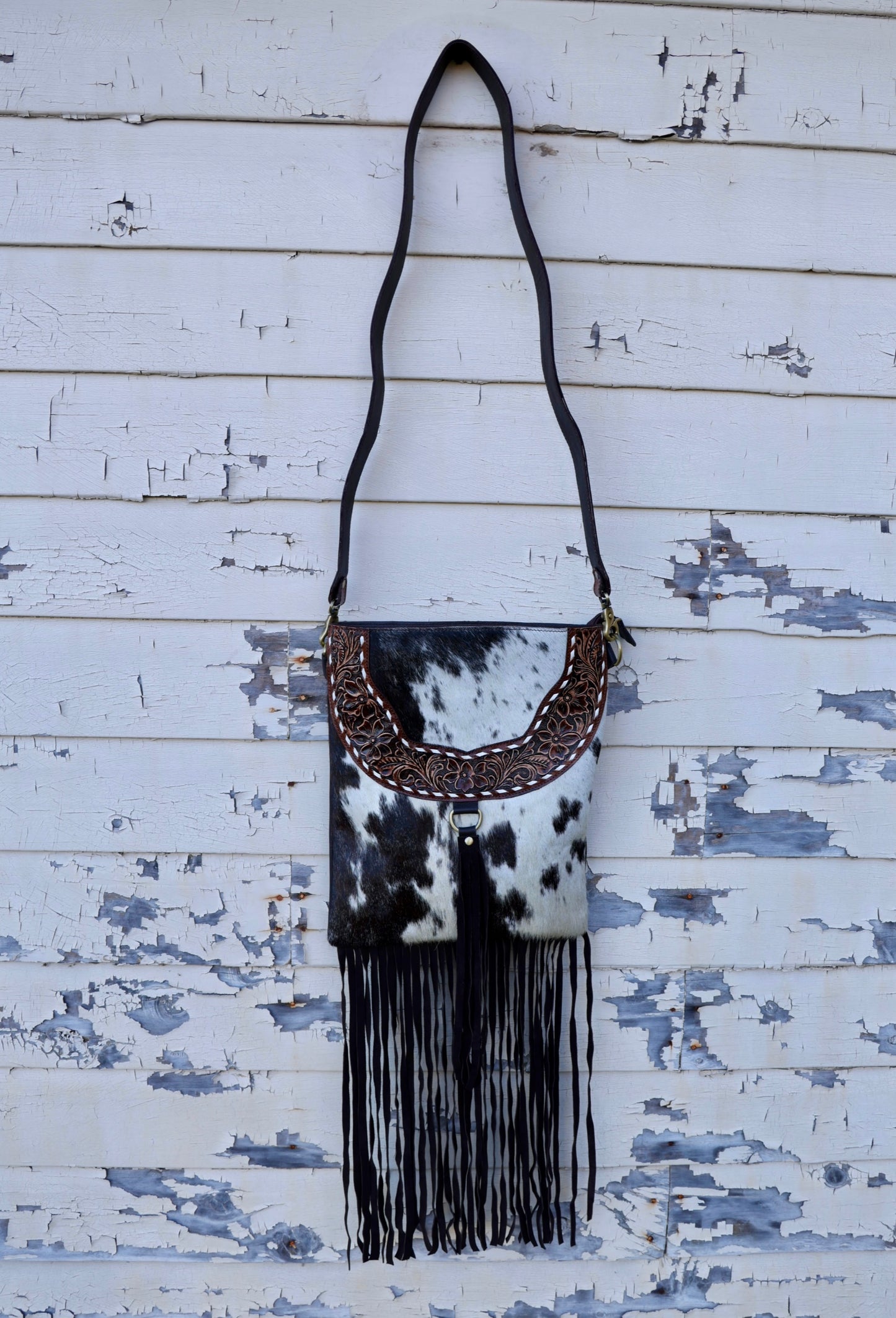 Cowhide crossbody bag