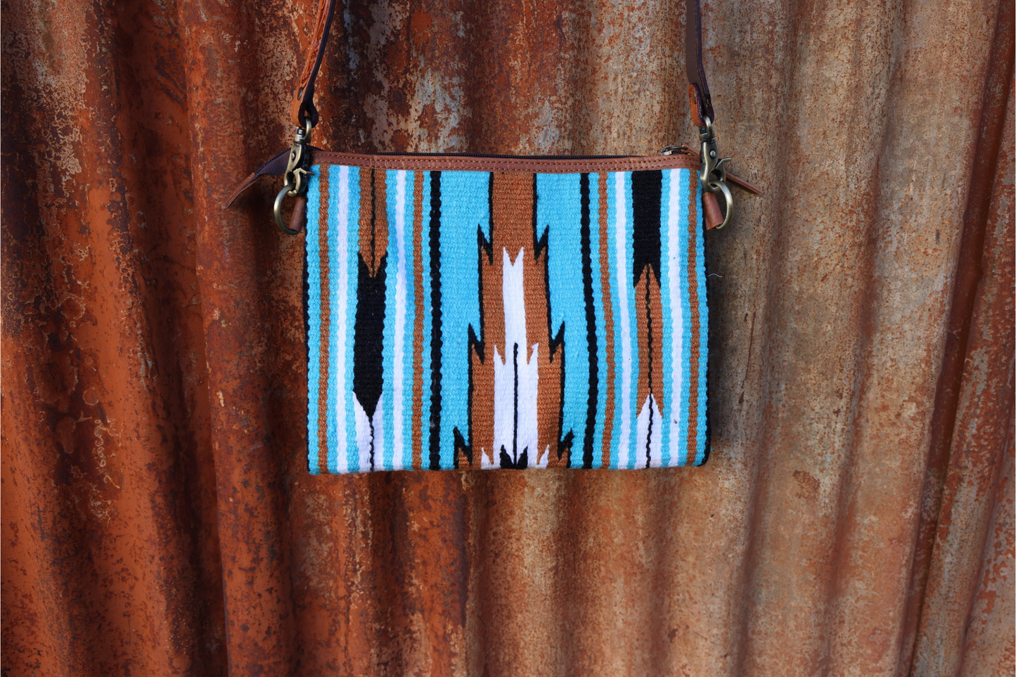 Turquoise Navajo Saddle Blanket Crossbody Bag
