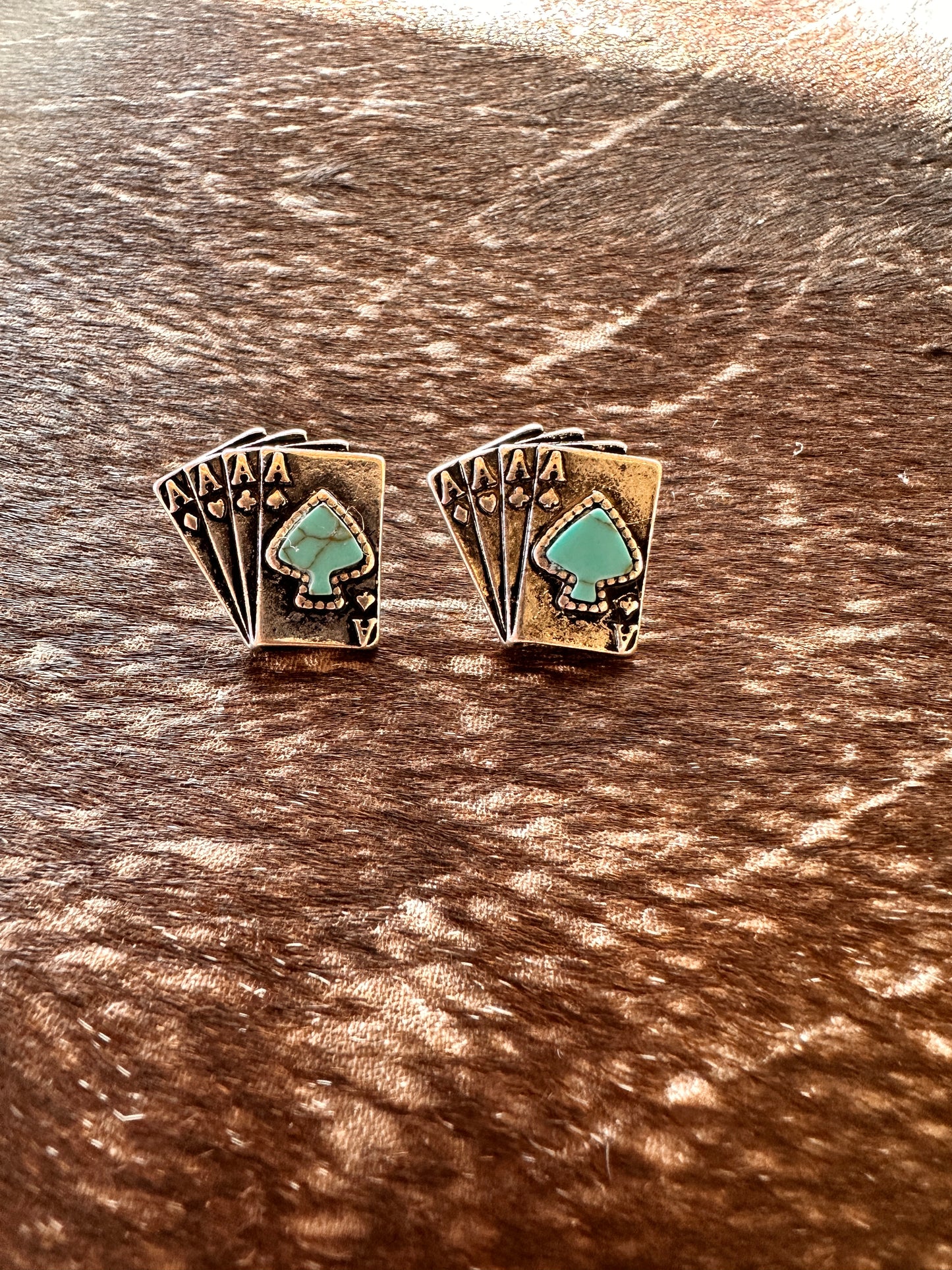 Turquoise Card Studs