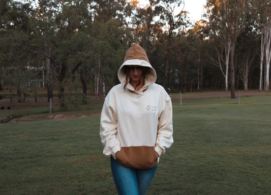 Bucking Branded Hoodie Tan Kangaroo Pocket