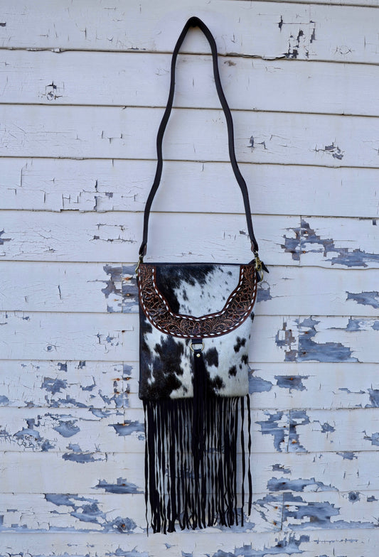 Cowhide crossbody bag